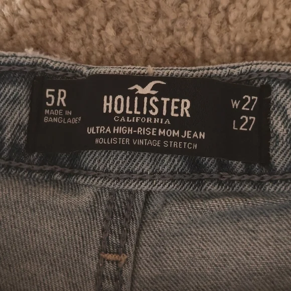 Hollister Smiley Face  Distressed Mom Jeans 27 / 27 - Picture 8 of 8
